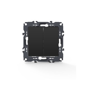 PRIME ΔΙΑΚΟΠΤΗΣ ΚΟΜΜΥΤΑΤΕΡ ΜΕ ΚΛΙΠ 1+1P 10AX 250VAC IP20 MAT ΑΝΘΡΑΚΙ