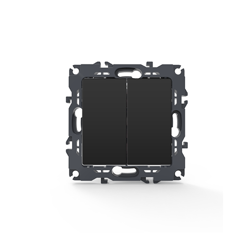 PRIME ΔΙΑΚΟΠΤΗΣ ΚΟΜΜΥΤΑΤΕΡ ΜΕ ΚΛΙΠ 1+1P 10AX 250VAC IP20 MAT ΑΝΘΡΑΚΙ