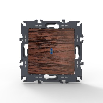 PRIME ΔΙΑΚΟΠΤΗΣ ΑΛΕΡΕΤΟΥΡ & LED ΛΥΧΝΙΑ ΕΛΕΓΧΟΥ (ΟΝ-ΟΝ) ΜΕ ΚΛΙΠ 1P 10AX 250VAC IP20 ΞΥΛΟ