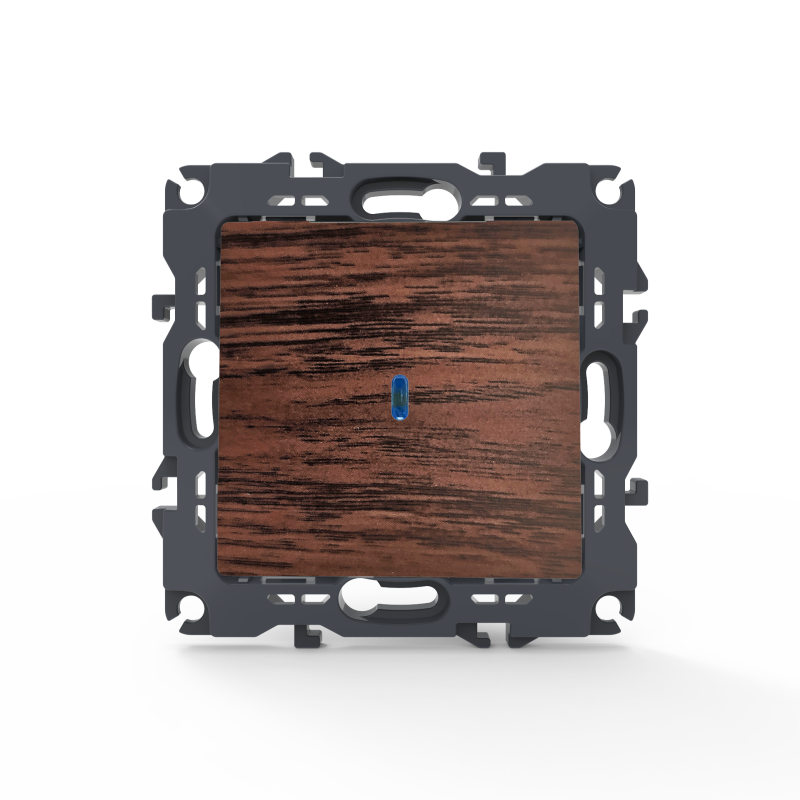 PRIME ΔΙΑΚΟΠΤΗΣ ΑΛΕΡΕΤΟΥΡ & LED ΛΥΧΝΙΑ ΠΡΟΣΑΝΑΤΟΛΙΣΜΟΥ (ΟΝ-ΟFF) ΜΕ ΚΛΙΠ 1P 10AX 250VAC IP20 ΞΥΛΟ