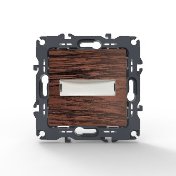 PRIME ΜΠΟΥΤΟΝ ΕΠΙΓΡΑΦΗΣ & LED ΛΥΧΝΙΑ (12VAC) ΜΕ ΚΛΙΠ 1P 10A 250VAC IP20 ΞΥΛΟ