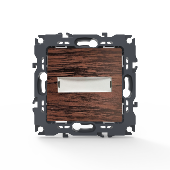 PRIME ΜΠΟΥΤΟΝ ΕΠΙΓΡΑΦΗΣ & LED ΛΥΧΝΙΑ (12VAC) ΜΕ ΚΛΙΠ 1P 10A 250VAC IP20 ΞΥΛΟ