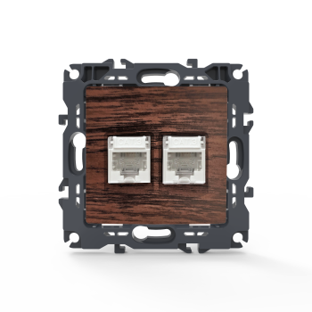 PRIME ΠΡΙΖΑ ΤΗΛΕΦΩΝΟΥ 2xRJ11 CAT3 IP20 ΞΥΛΟ