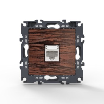 PRIME ΠΡΙΖΑ ΔΙΚΤΥΟΥ 1xRJ45 CAT6 UTP IP20 ΞΥΛΟ