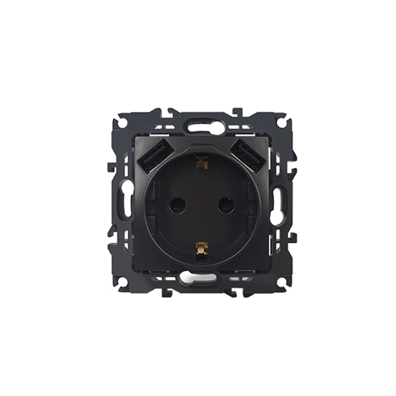 PRIME ΠΡΙΖΑ ΣΟΥΚΟ ΑΣΦΑΛΕΙΑΣ 1x2P+E 16A 250VAC & 2 USB 5VDC 3.1A IP20 MAT ΑΝΘΡΑΚΙ PRIME ΠΡΙΖΑ ΣΟΥΚΟ ΑΣΦΑΛΕΙΑΣ 1x2P+E 16A 250VAC & 2 USB 5VDC 3.1A IP20 MAT ΑΝΘΡΑΚΙ