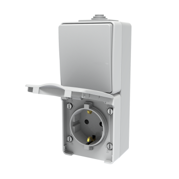 ARMY ΔΙΑΚ. Α/Ρ 1P 10AX 250VAC & ΠΡΙΖΑ ΣΟΥΚΟ ΑΣΦΑΛ 1x2P+E 16A 250VAC IP55 ΕΠΙΤΟΙΧ ΚΑΘ ΣΤΕΓΑΝ ΓΚΡΙ ARMY ΔΙΑΚ. Α/Ρ 1P 10AX 250VAC & ΠΡΙΖΑ ΣΟΥΚΟ ΑΣΦΑΛ 1x2P+E 16A 250VAC IP55 ΕΠΙΤΟΙΧ ΚΑΘ ΣΤΕΓΑΝ ΓΚΡΙ