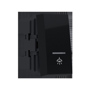 ^MODYS ΜΠΟΥΤΟΝ ΜΕ ΕΝΔΕΙΞΗ & ΣΥΜΒΟΛΟ ΛΥΧΝΙΑ ΜΑΥΡΟ ΜΑΤ 1 ΣΤ. 1P 10A 250VAC IP20 