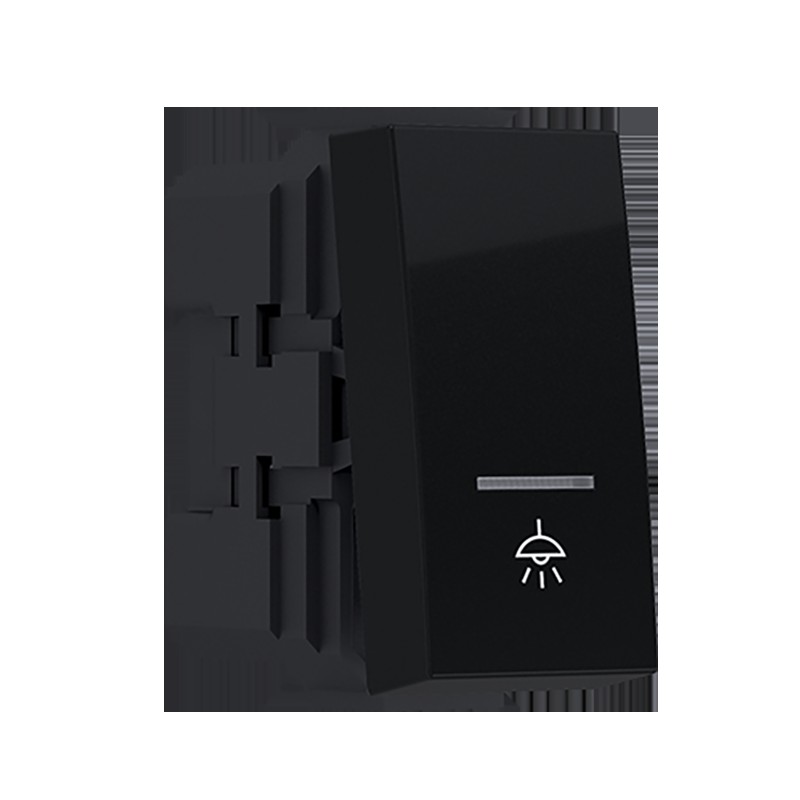 ^MODYS ΜΠΟΥΤΟΝ ΜΕ ΕΝΔΕΙΞΗ & ΣΥΜΒΟΛΟ ΛΥΧΝΙΑ ΜΑΥΡΟ ΜΑΤ 1 ΣΤ. 1P 10A 250VAC IP20 