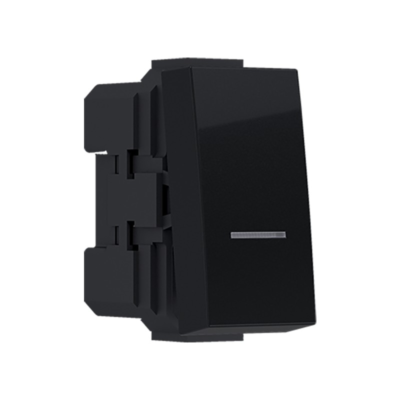 ^MODYS ΜΠΟΥΤΟΝ ΑΠΛΟ ΜΑΥΡΟ ΜΑΤ 1 ΣΤ. 1P 10A 250VAC IP20 