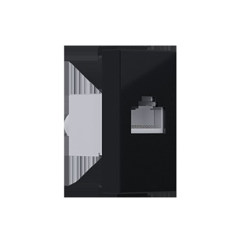 ^ MODYS ΠΡΙΖΑ ΔΙΚΤΥΟΥ ΜΑΥΡΗ ΜΑΤ 1 ΣΤ. RJ45 CAT.6A ΜΕ ΘΩΡΑΚΙΣΗ IP20