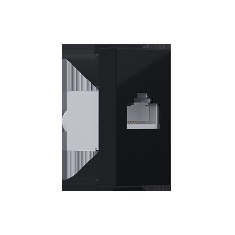 ^ MODYS ΠΡΙΖΑ ΔΙΚΤΥΟΥ ΜΑΥΡΗ ΜΑΤ 1 ΣΤ. RJ45 CAT.6A ΜΕ ΘΩΡΑΚΙΣΗ IP20