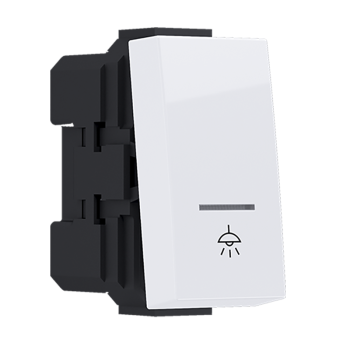 ^MODYS ΜΠΟΥΤΟΝ ΜΕ ΕΝΔΕΙΞΗ & ΣΥΜΒΟΛΟ ΛΥΧΝΙΑ ΛΕΥΚΟ 1 ΣΤ. 1P 10A 250VAC IP20 