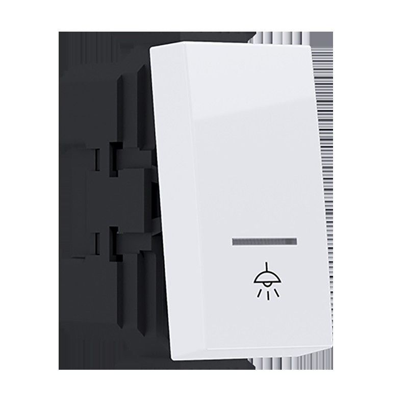 ^MODYS ΜΠΟΥΤΟΝ ΜΕ ΕΝΔΕΙΞΗ & ΣΥΜΒΟΛΟ ΛΥΧΝΙΑ ΛΕΥΚΟ 1 ΣΤ. 1P 10A 250VAC IP20 