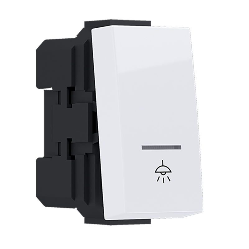 ^MODYS ΜΠΟΥΤΟΝ ΜΕ ΕΝΔΕΙΞΗ & ΣΥΜΒΟΛΟ ΛΥΧΝΙΑ ΛΕΥΚΟ 1 ΣΤ. 1P 10A 250VAC IP20 