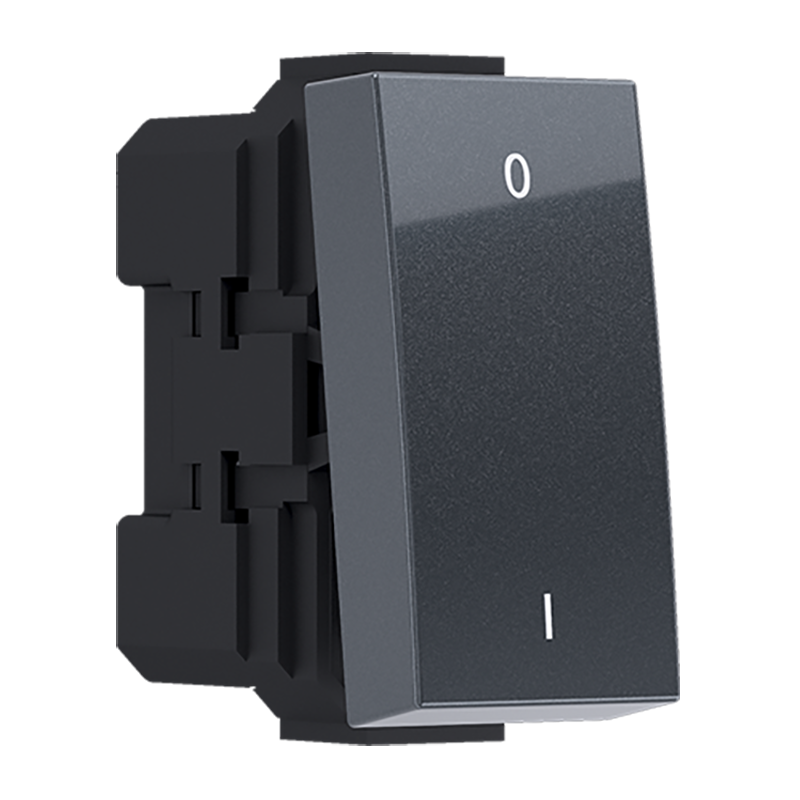 ^MODYS ΔΙΑΚΟΠΤΗΣ ΔΙΠΟΛΙΚΟΣ (0-1) ΑΝΘΡΑΚΙ  1 ΣΤ. 2P 10AX 250VAC IP20  