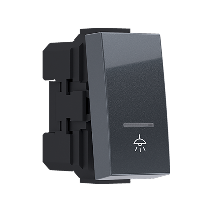 ^MODYS ΜΠΟΥΤΟΝ ΜΕ ΕΝΔΕΙΞΗ & ΣΥΜΒΟΛΟ ΛΥΧΝΙΑ ΑΝΘΡΑΚΙ 1 ΣΤ. 1P 10A 250VAC IP20 