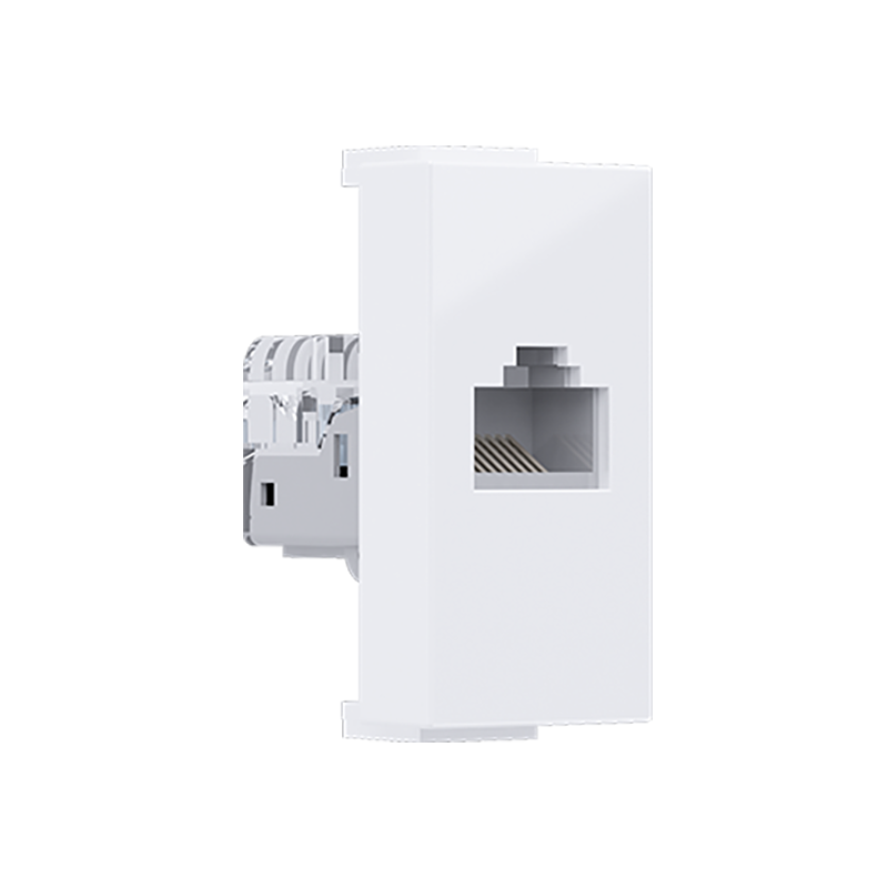 ^ MODYS ΠΡΙΖΑ ΔΙΚΤΥΟΥ ΛΕΥΚΗ 1 ΣΤ. RJ45 CAT.5E ΧΩΡΙΣ ΘΩΡΑΚΙΣΗ IP20