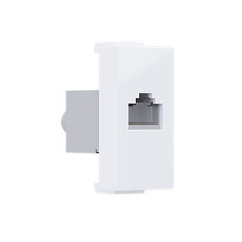 ^ MODYS ΠΡΙΖΑ ΔΙΚΤΥΟΥ ΛΕΥΚΗ 1 ΣΤ. RJ45 CAT.6 ΜΕ ΘΩΡΑΚΙΣΗ IP20