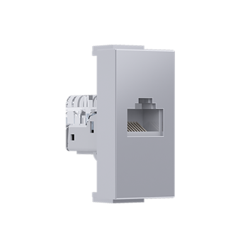 ^ MODYS ΠΡΙΖΑ ΔΙΚΤΥΟΥ ΑΣΗΜΙ 1 ΣΤ. RJ45 CAT.5E ΧΩΡΙΣ ΘΩΡΑΚΙΣΗ IP20