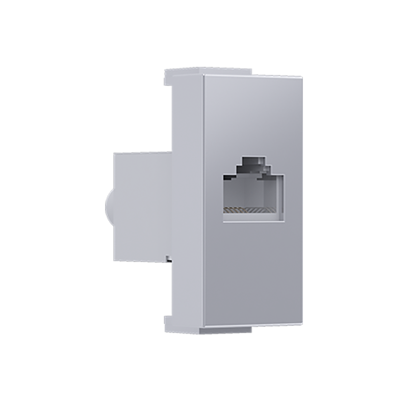 ^ MODYS ΠΡΙΖΑ ΔΙΚΤΥΟΥ ΑΣΗΜΙ 1 ΣΤ. RJ45 CAT.6 ΜΕ ΘΩΡΑΚΙΣΗ IP20