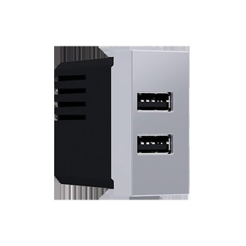 ^ MODYS ΠΡΙΖΑ ΤΡΟΦΟΔΟΣΙΑΣ USB 1 ΣΤ. 2xUSB ΑΣΗΜΙ 5VDC 2X1.2A IP20