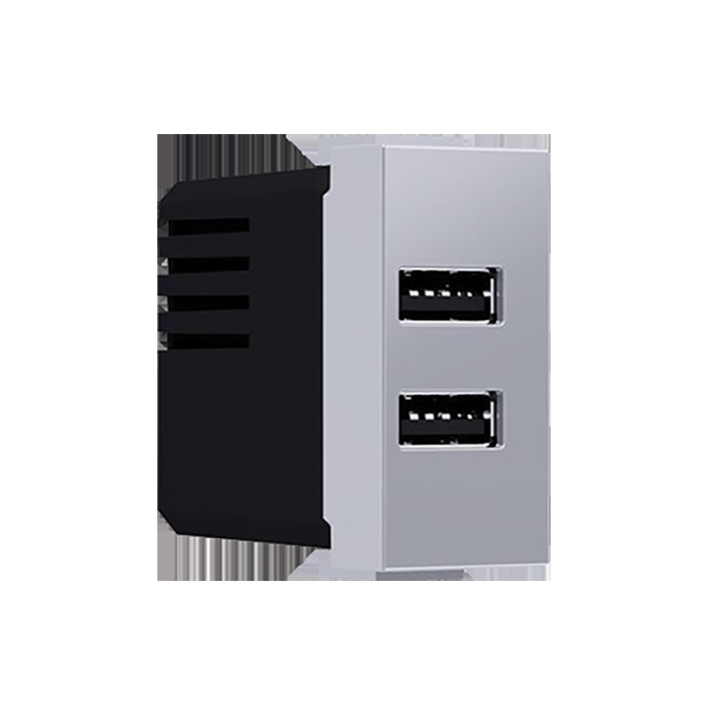 ^ MODYS ΠΡΙΖΑ ΤΡΟΦΟΔΟΣΙΑΣ USB 1 ΣΤ. 2xUSB ΑΣΗΜΙ 5VDC 2X1.2A IP20