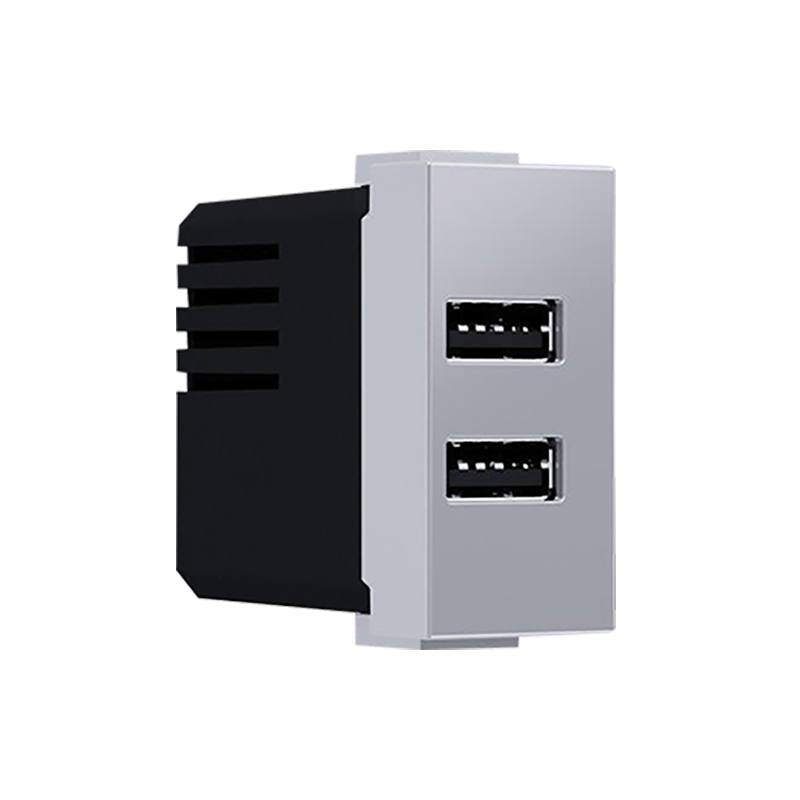 ^ MODYS ΠΡΙΖΑ ΤΡΟΦΟΔΟΣΙΑΣ USB 1 ΣΤ. 2xUSB ΑΣΗΜΙ 5VDC 2X1.2A IP20