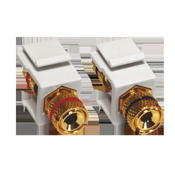 ^ MODYS ΑΝΤΑΠΤΟΡΑΣ 2xΗΧΕΙΩΝ LS 4MM ΛΕΥΚΟΣ