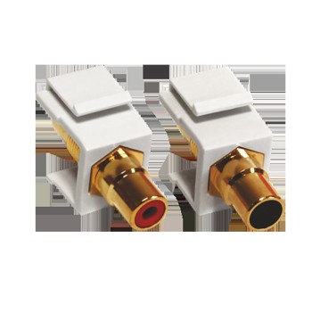 ^ MODYS ΑΝΤΑΠΤΟΡΑΣ 2xΗΧΕΙΩΝ RCA KS 1 ΣΤ. ΛΕΥΚΟΣ