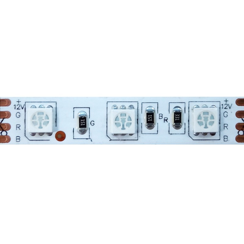ΛΩΡΙΔΑ LED 5M 14.4W/M 12V DC IP20 RGB 10mm