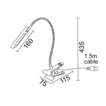 LED Φ/Σ ΓΡΑΦΕΙΟΥ 5W ΠΡΑΣΙΝΟ 4000K+ΣΠΙΡΑΛ 230V 7,5X11XH43,5CM BAZ2