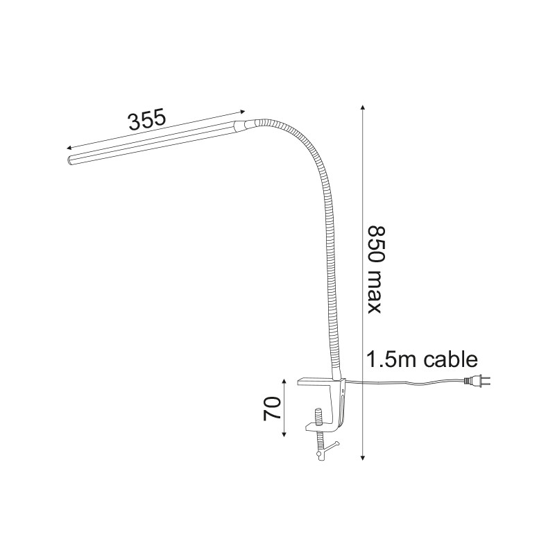 LED Φ/Σ ΓΡΑΦ 5W 4000Κ ΑΦΗΣ ΧΡΥΣΟ ΜΕ ΣΠΙΡΑΛ+ΣΦΙΓΚΤ 230V H85.5 DELGADO