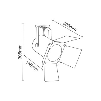 ^TRACK LIGHT No238 BLACK 2WIRE PAR30 E27