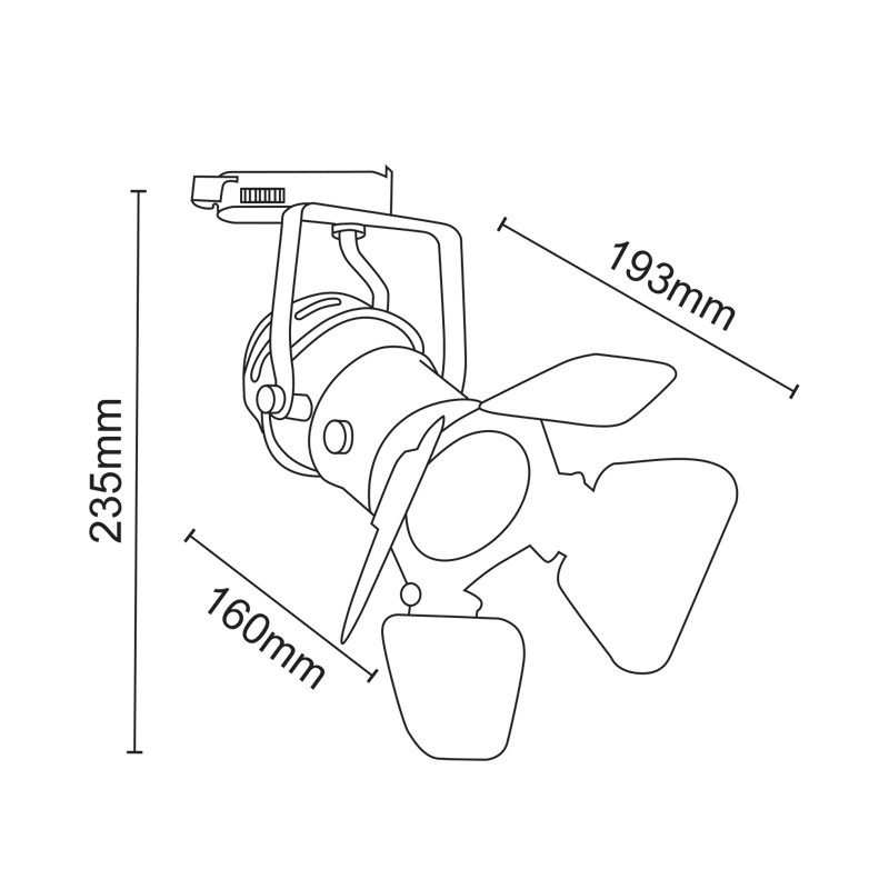 ^TRACK LIGHT No244 BLACK 4WIRE GU10 ^TRACK LIGHT No244 BLACK 4WIRE GU10