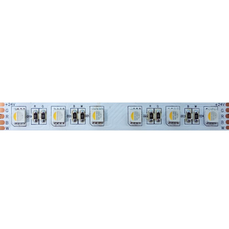 ΛΩΡΙΔΑ LED 5M 17W/M 24V DC IP20 RGBW-6500K 12mm