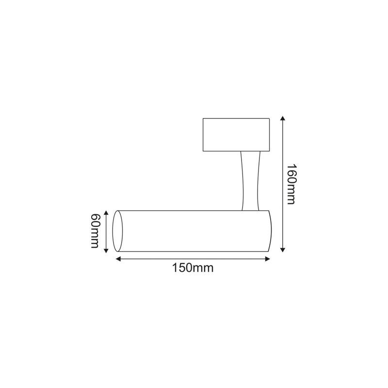 ^ ΣΠΟΤ ΡΑΓΑΣ 3 PHASES ΜΑΥΡΟ ΑΛΟΥΜΙΝΙΟΥ 150x60