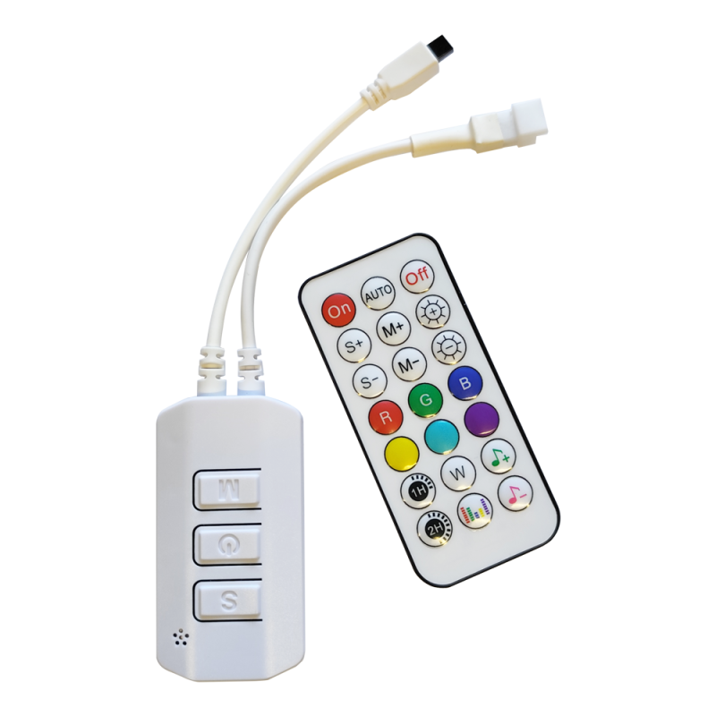 REMOTR CONTROL+CONTROLLER 24V RGB 10M DIGITAL STRIPS WITH MUSIC