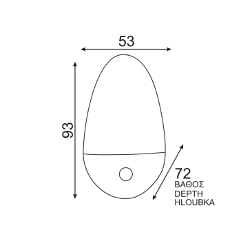 ΛΑΜΠΑΚΙ ΝΥΚΤΟΣ LED ΜΕ ΔΙΑΚΟΠΤΗ ON-OFF 1W 4000K 230V ΛΑΜΠΑΚΙ ΝΥΚΤΟΣ LED ΜΕ ΔΙΑΚΟΠΤΗ ON-OFF 1W 4000K 230V