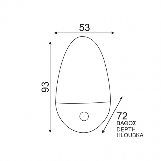 ΛΑΜΠΑΚΙ ΝΥΚΤΟΣ LED ΜΕ ΔΙΑΚΟΠΤΗ ON-OFF 1W 4000K 230V