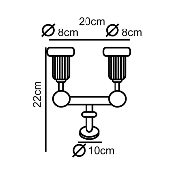 ΣΠΟΤ PAR38 Νο78 ΤΟΙΧΟΥ 2Φ ΜΑΥΡΟ