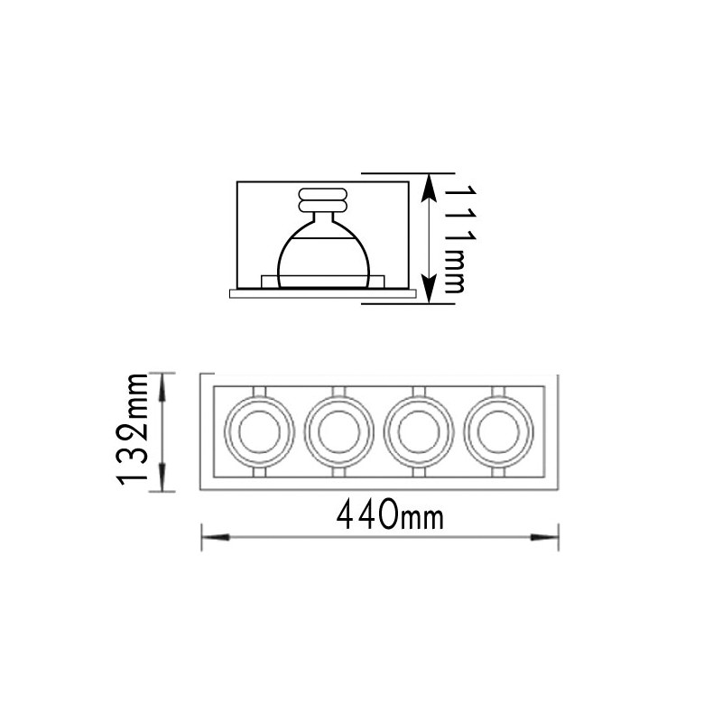 ΣΠΟΤ 4ΦΩΤΟ ΧΩ ΠA GU10 ΓΚΡΙ ΜΕΤ