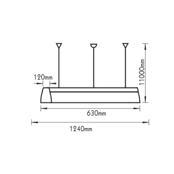 ΦΘΟΡΙΟΥ 2Χ18W KΡΕΜΑΣΤΟ ΑΛΟΥΜΙΝ