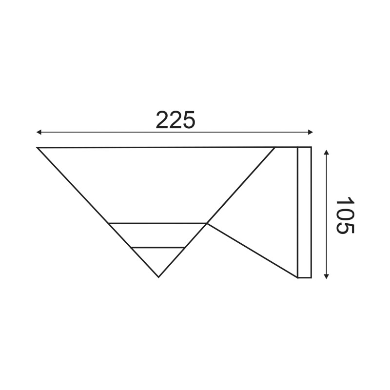 WALL ARM UFO E27 BLACK