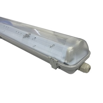 EMPTY IP65 LUMINAIRE FOR 2X1200mm T8 G13 LAMPS 2-SIDE