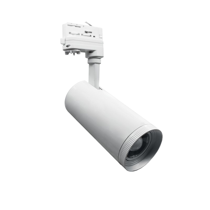 WHITE LED COB TRACK LUMINAIRE AIMY 30W 4000K 4WIRES 25-50° 3100LM 230V Ra80 WHITE LED COB TRACK LUMINAIRE AIMY 30W 4000K 4WIRES 25-50° 3100LM 230V Ra80