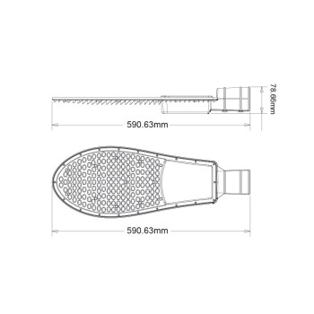 LED STREET LUMINAIRE 150W 15000LM 5000K 150 X40˚ CLASS I 230V AC IP65