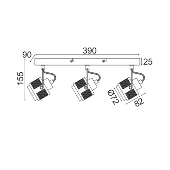 NETTO ΕΠΙΤΟΙΧΙΟ Φ/Σ 3ΧGU10 ΓΚΡΙ ΜΕΤΑΛΛΙΚΟ 43Χ10Χ16CM KRYPTON NETTO ΕΠΙΤΟΙΧΙΟ Φ/Σ 3ΧGU10 ΓΚΡΙ ΜΕΤΑΛΛΙΚΟ 43Χ10Χ16CM KRYPTON