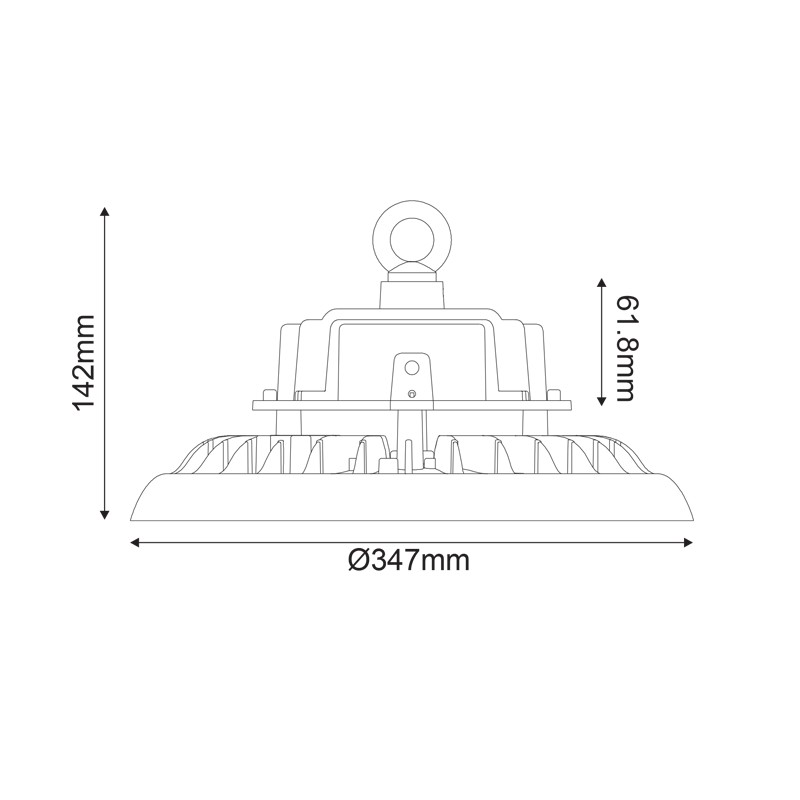 LED HIGH BAY ASTREK DIM 1-10V 200W 30.000LM 5000K 90° 230V AC IP65 Ra>80 50.000HRS 