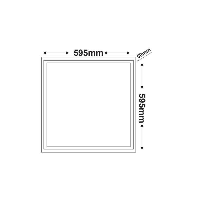NETTO LED PANEL 40W 595X595X50mm 3000K 3450Lm 230V AC Ra80 NETTO LED PANEL 40W 595X595X50mm 3000K 3450Lm 230V AC Ra80