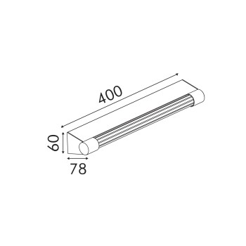 IMPERIAL-ΦΩΤΙΣΤΙΚΟ ΕΠΙΤΟΙΧΙΟ ΜΠΡΟΝΖΕ ΑΛΟΥΜΙΝΙΟΥ LED SMD 9W 3000K 405LM IP44 400x78x60mm